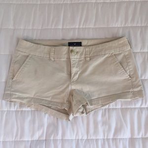 American Eagle Outfitters mini khaki shorts tan